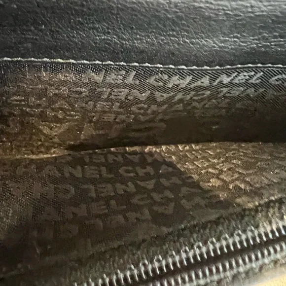 Chanel Cocomark Bifold Leather Black Women’s Long Wallet